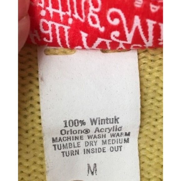 Fall River Knitting Mills Sweater Yellow V Neck Medium - Picture 4 of 8
